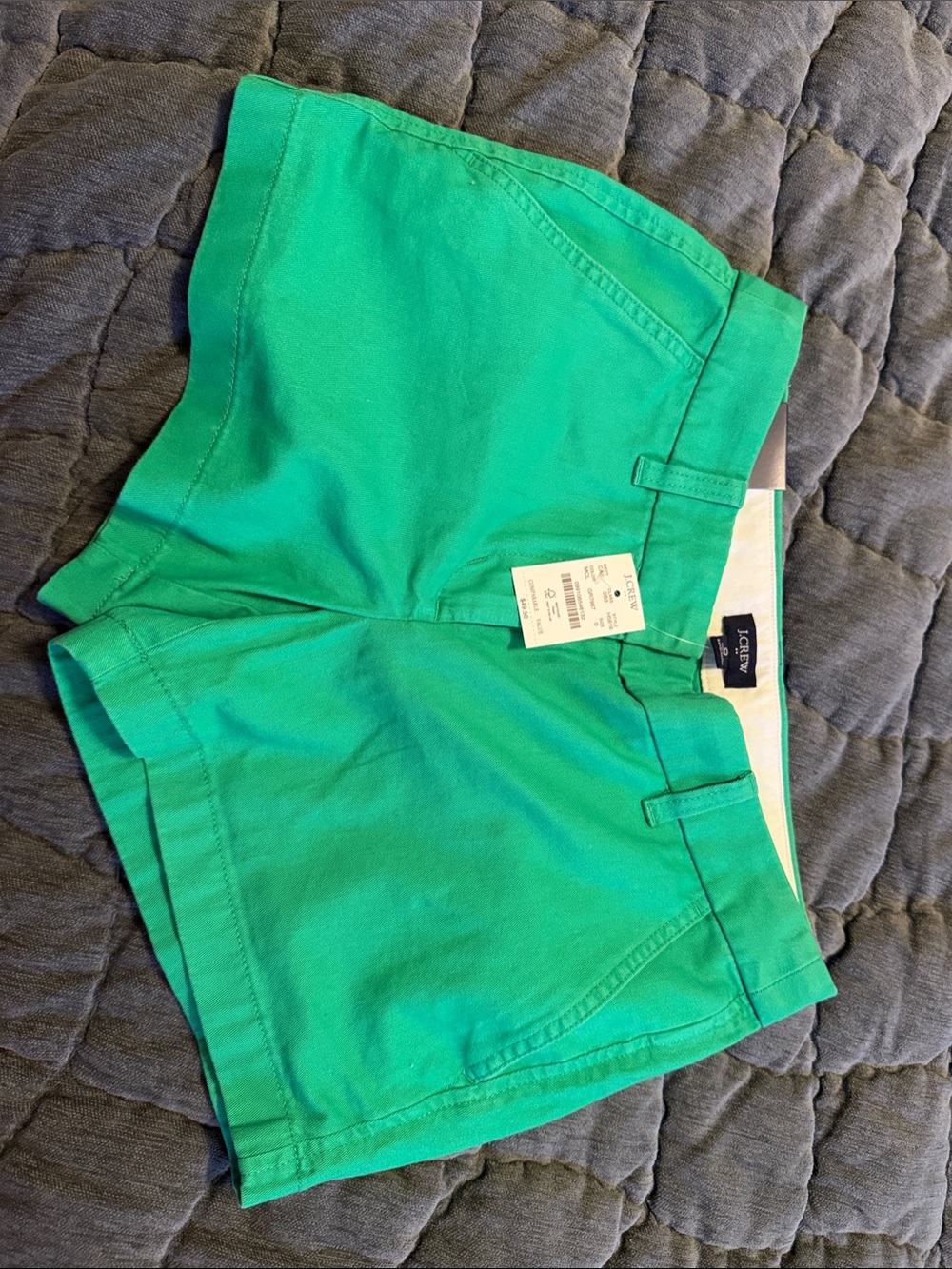 J. Crew green khaki shorts, NWT